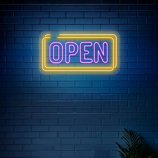 Open Neon Sign